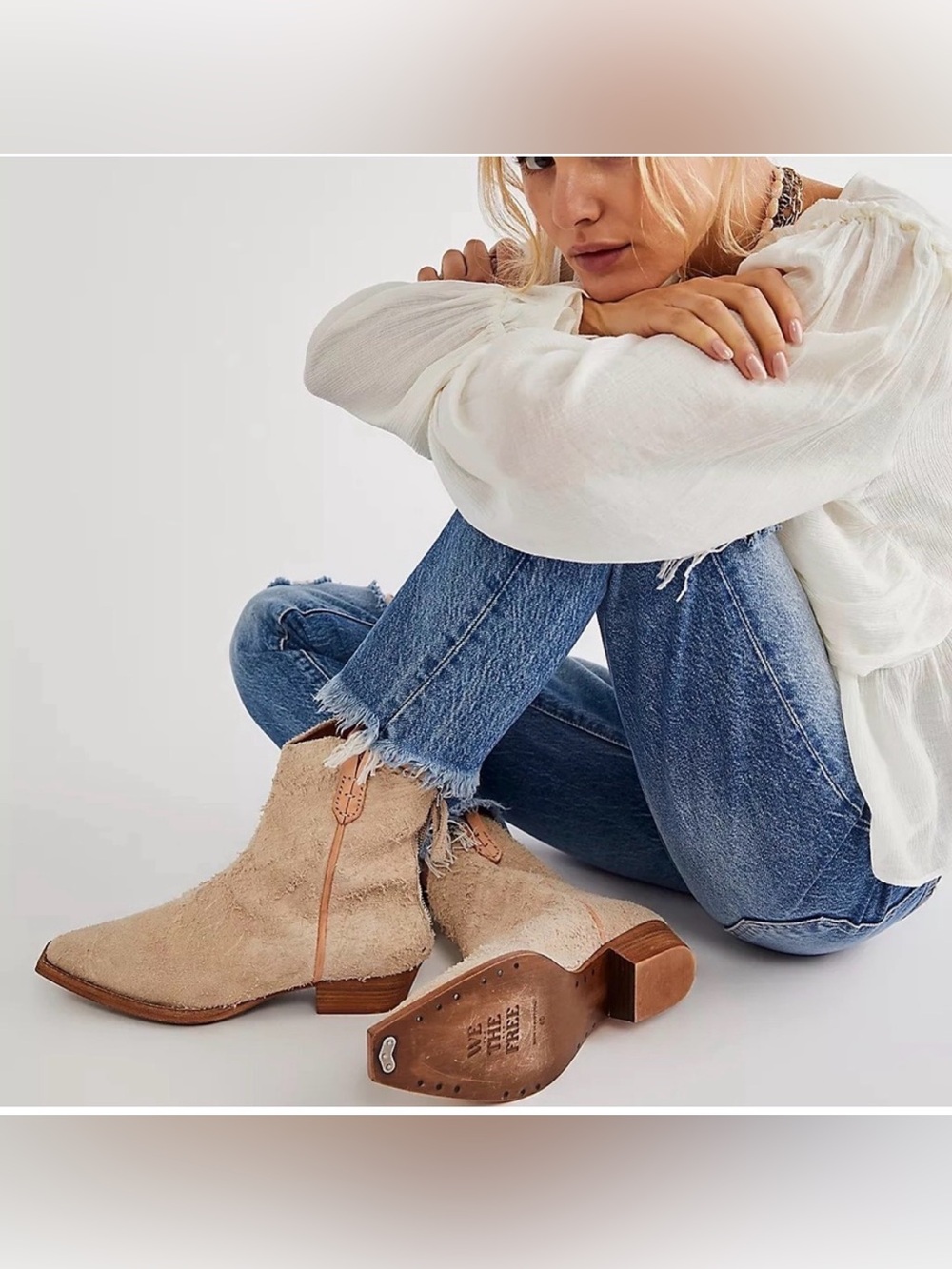 Free People We The Free Wesley Ankle Boots | English Khaki | 36.5/6.5 - Picture 2 of 8